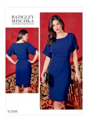 Vogue Sewing Pattern 1595 Misses 14-22 Easy Close-fitting lined Dress