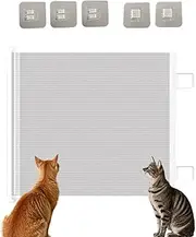 Retractable Door Barrier Pets, Dog Safety Gate, Mesh Screen Enclosure, Easy Pull Design, Portable Fence Guard, for Stairways, Doorways, Outdoor, Baby, Kids, Puppy, Home Use