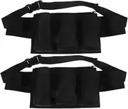 SHERCHPRY 2pcs Waist Worn Oil Bottle Case Essential Oil Storage Bag for Massage Lotion with Multiple Compartments Secure Comfortable Design for Masseur and Spa Use
