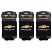 3x The Stubby Club Chevy Magnetic Stubby Beverage/Drink Can Holder Cooler