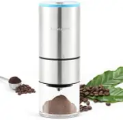 Coffee Grinder Electric, Portable Mini Conical Burr Mill, Stainless Steel Com...