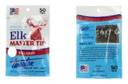 BOX OF 50 Elkmaster 10mm Size Pool Snooker Billiard Cue Tips Glue on Type Elk Master