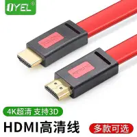 在飛比找Yahoo!奇摩拍賣優惠-HDMI高清線 1.4版扁平hdmi線 3d數據線電腦電視連