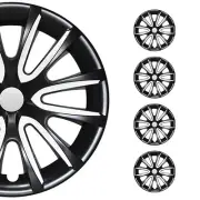 16" Wheel Covers Hubcaps for Kia Soul Black White Gloss