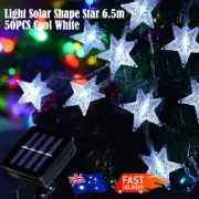 Light Solar Shape Star 6.5m 50PK Cool White Decorative Lights Christmas By SAS®