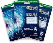 Garnier Hydra Bomb Hyaluronic Acid Deep Sea Water Night Sheet Mask (3 Pack)