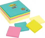 Post-it Super Sticky Pop-up Notes, 76x76mm, 6 Pads, 2X The Sticking Power, Supernova Neons, Bright Colors, Recyclable (R330-6SSMIA)