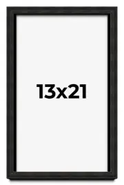 13x21 Shadow Box Black Rustic Barnwood Display Frame | 1.125 Inch Deep | 0.875