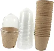 VANZACK 25Pcs Paper Nursery Pots with Drainage Lidded Plant for Succulents Flexible and Reusable Seedling Cups Garden Supply for Vegetables and Plants