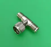(5 PCS) Mini UHF T TYPE 1 Male to 2 Female Connector - USA Seller