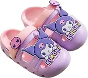 [Many Rainbows] Kuromi & Skull Clogs Slip on Water Shoes Casual Summer for Girls Kids Children