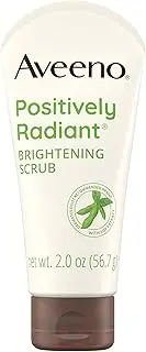 [Aveeno] Positively Radiant Skin Brightening Exfoliating Daily Facial Scrub with Moisture-Rich Soy Extract, Jojoba & Castor Oils, Soap-Free, Hypoallergenic & Non-Comedogenic Face Cleanser, 60ml