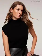 Mint Velvet Black Sleeveless Top (Q93165) | $159