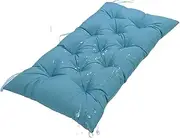 Outdoor Bench Cushion, Thicken Waterproof Seat Cushions, with Ties Swing Bench Patio Cushion for Garden Patio Porch(Blue,39.4 * 19.7 * 3inch)