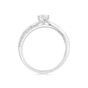 Luminesce Lab Grown 1/2 Carat Engagement Ring 9ct White Gold, Q