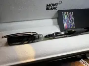 NICE! Montblanc Starwalker Ceramic Black Fountain Pen 114744 Ruthenium 14K M Nib