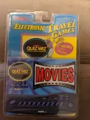 Vintage Tiger Handheld Electronic Travel Games Quiz Wiz Movies Question & Answer
