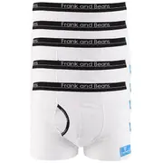 5 Piece Boxer Briefs-White-Medium