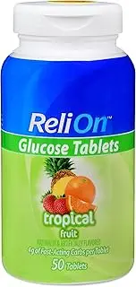 Relion Glucose Tablets - Tropical Fruit Flavor - 50 counts