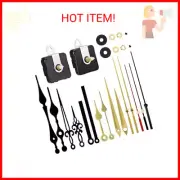 Silent Quartz Clock Movement, Long and Short Shaft Clock Mechanism with Hands Ba