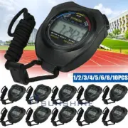 Digital LCD Stopwatch Sports Counter Chronograph Timer Odometer Waterproof Watch