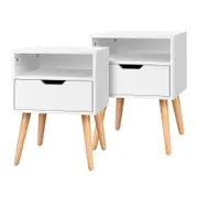 ALFORDSON 2x Bedside Table White