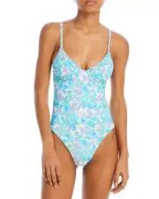 AQUA Women's Swimsuit Sz XS Smocked Underwire One Piece -