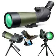 20-60x60 HD Spotting Scope with Tripod, Carrying Bag and Scope Phone Adapter ...