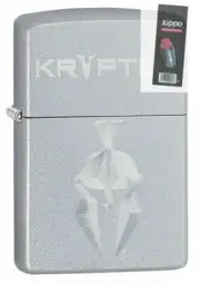 Zippo 49177 Kryptek Helmet Logo Design Satin Chrome Lighter + FLINT PACK