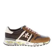 PREMIATA men shoes Lander 5361 sneaker black suede and nylon fabric with brown