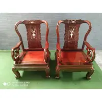 在飛比找蝦皮購物優惠-A2331 [家之家二手家具] 清代風格 紅木鑲貝雙人椅組 