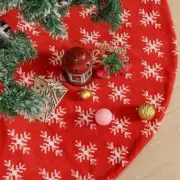 48 Inch Christmas Tree Skirt Snowflakes Tree Mat Thick Xmas Tree Skirt Holiday