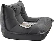 Giant Bean Bag Chair Sofa，Stuffed Big Accent Sofa Chair Floor Sofa，Bean Bag Lazy Chair for Adults and Kids ，Big Comfy Chair for Gaming/Reading/Relaxing (Gray)