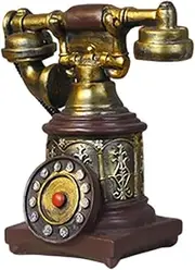 Wswqop Telephone Model, Antique Telephone Figure, Artist Figure, Desktop Statue, Vintage -Rotary Telephone -Wall Decoration Statue for Office Desk, H
