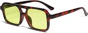 [VANLINKER] Retro 70s Square Aviator Sunglasses for Women Men Vintage Trendy Rectangle Sun Glasses VL9816