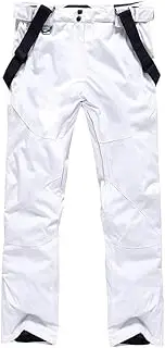 [YEEFINE] Men's Waterproof Snow Pants Insulated Outdoor Winter Warm Detachable Suspender Ski Snowboard Pants