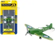 SUPERMARINE SPITFIRE AIRCRAFT GREEN "ROYAL AIR FORCE" DIECAST BY RUNWAY24 RW225