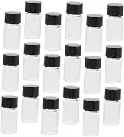 LIFKOME 30Pcs Glass Sample Vials Flat Bottom Bottles for Essential Oils High Pressure Resistant Science Glassware for Experiments and Cosmetic Use