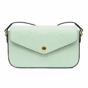 Gucci Super Mini Shoulder Bag 772794 Diagonal Crossbody Light Green Leather Wome