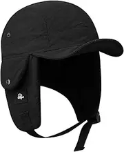 [Croogo] Men Hunting Ushanka Russian Hats Waterproof Snowboard Ear Flaps Trapper Trooper Hat Eskimo Ski Cap, Apl4-black, One Size