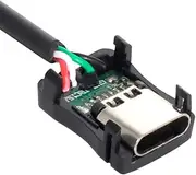 Cablecc 10set DIY 4pin USB 2.0 Type C Female Socket Connector SMT Type with PC Board & Housing & 3.0mm SR