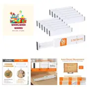12 Pack Kitchen Drawer Dividers 2.36" High, 11"-17" Adjustable Drawer Organiz...