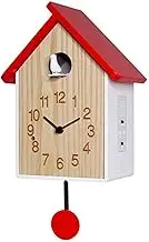Cuckoo Clock Cuckoo Clock Bird House Cuckoo Clock Wall Clock Wall Art Home Living Room for Home Decor(Red)