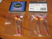 2 Packs Sheffield Crystal Clear Plastic Fishing Float Bobbers 2.0 Gram Orange
