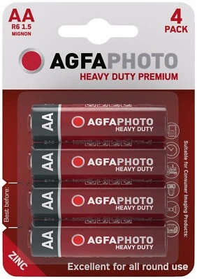 AGFA PHOTO Zinc Chloride Battery 4 x AA SIZE R03 1.5V Cell Genuine Batteries