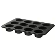 MÅNTAGG muffin tin, non-stick coating dark grey, 38x27 cm
