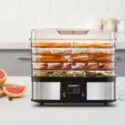 Stainless Steel Food Dehydrator 5 Tray Fruit Dryer Beef Jerky LCD Display Silver