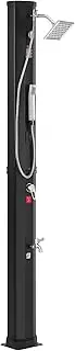 VEVOR Outdoor Solar Heated Shower, 40L Poolside Shower Kit with 2 Shower Head and Foot Shower Tap, Handheld/Hanging Two Modes Fast Assembly W/Pre-Drilled Hole for Outdoor Backyard Poolside Beach Spa