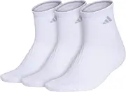 [adidas] Men's Cushioned Quarter Compression Socks (3-Pack)