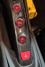 Fits Ferrari 812 Superfast 18-22 F1 Gear Button Covers in Red Carbon Fiber Kit (for: Ferrari)